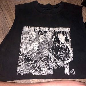 M Man is the Bastard unisex crop top